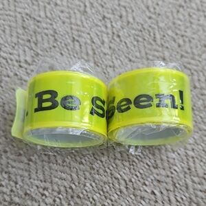 High-Visibility Flexible Reflective Yellow "Be Seen!" Safety Slap Bands